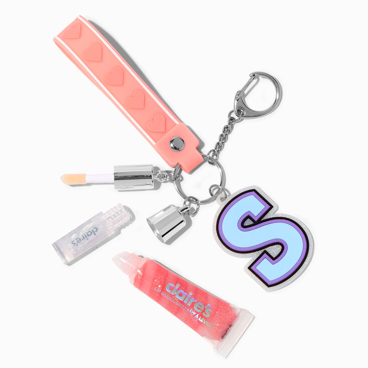 Initial Varsity Lip Gloss Keychain - S,