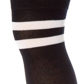 Over The Knee Black Striped Socks,