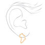 Gold Africa Outline Stud Earrings,