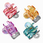 Iridescent Jewel Tone Flower Hair Claws - 4 Pack,