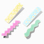 Chunky Daisy &amp; Zig Zag Barrettes - 4 Pack,