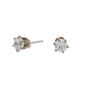 C LUXE by Claire&#39;s Silver Titanium Cubic Zirconia 3MM Round Stud Earrings,