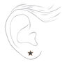 Gold-tone Classic Black Star Stud Earrings,
