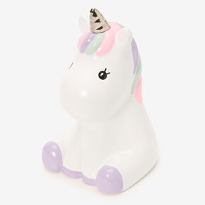 Claire&#39;s Club Unicorn Ceramic Bank - White,