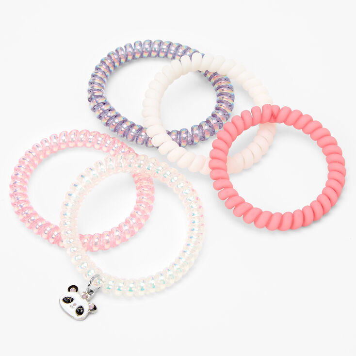 Claire&#39;s Club Pink Panda Coil Bracelets &#40;5 pack&#41;,