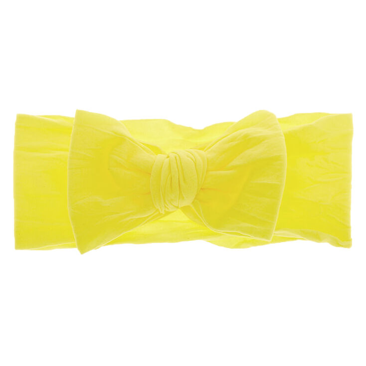 Claire&#39;s Club Knotted Bow Headwrap - Yellow,