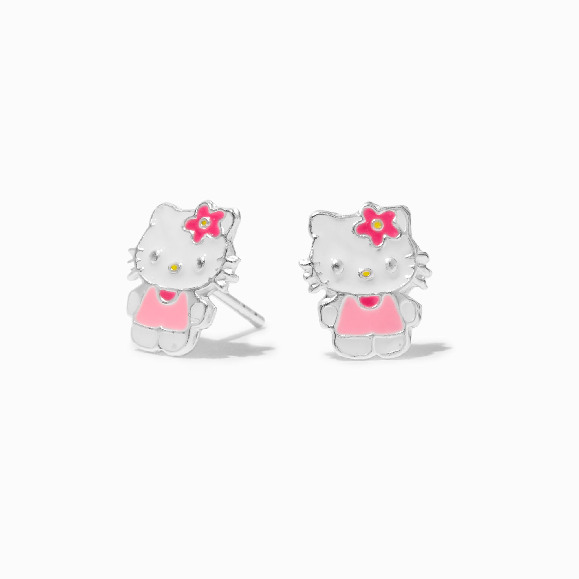Sterling Silver Hello Kitty® and Friends Enamel Stud Earrings,