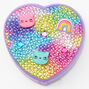 Rainbow Kitty Compact Heart Bling Lip Gloss Set,