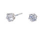 C LUXE by Claire&#39;s Sterling Silver Cubic Zirconia 4MM Round Stud Earrings,
