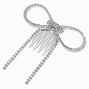 Silver-tone Rhinestone Bow Hair Comb ,