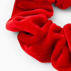 Medium Red Velvet Hair Scrunchie,