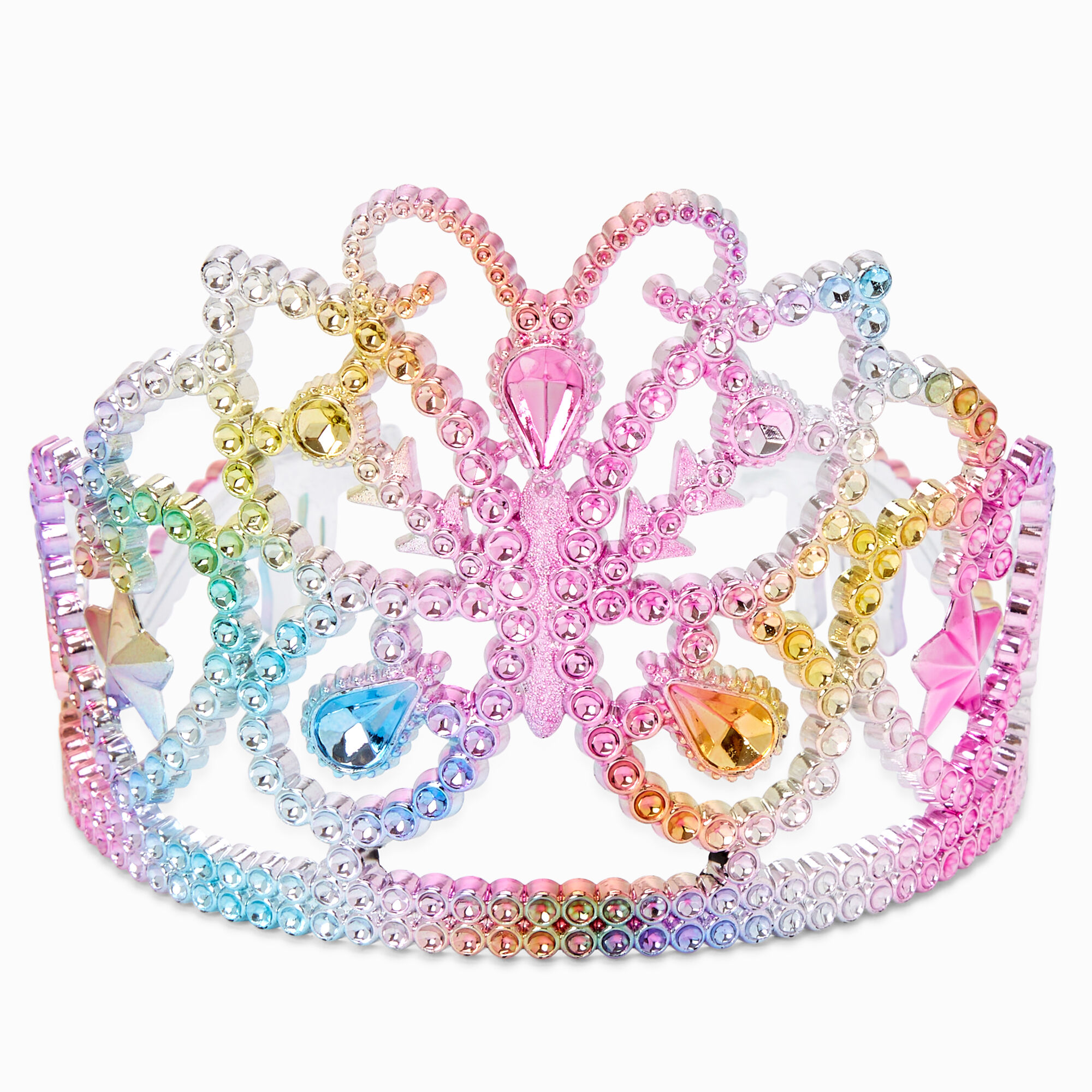 Claire's Club Pastel Butterfly Jeweled Tiara,