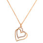 Rose Gold Heart Pendant Necklace,