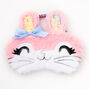 Fluffy Bunny Sleeping Mask - Pink,