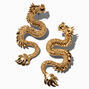 Gold-tone Dragon 2&quot; Drop Earrings,