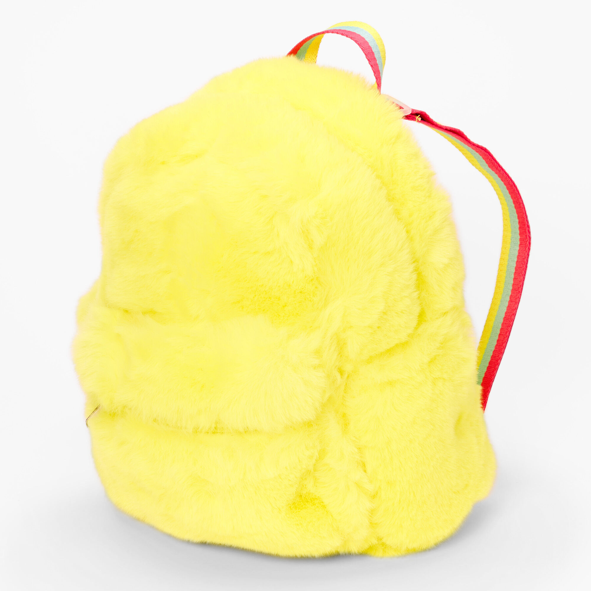 Yellow Furry Backpack,