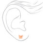 C LUXE by Claire&#39;s 18k Rose Gold Plated Butterfly Stud Earrings,