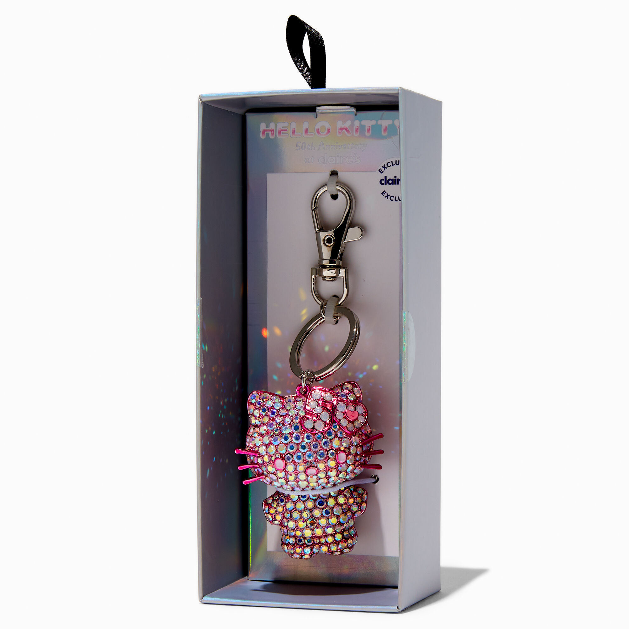 Hello Kitty® 50th Anniversary Claire's Exclusive Bling Keychain,