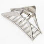 Medium Textured Triangle Hair Claw - Silver,