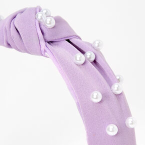 Lilac Pearl Knotted Headband,