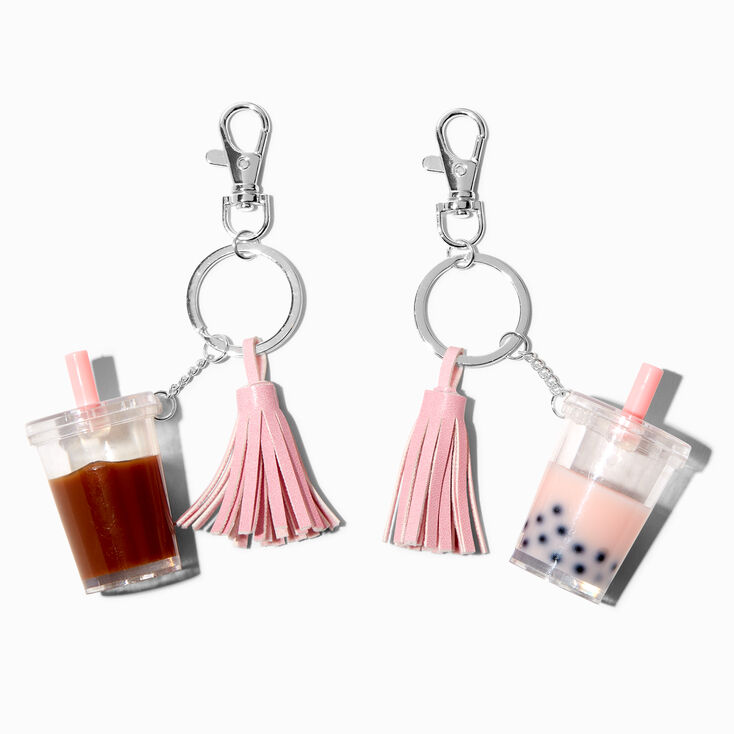 Bubble Tea &amp; Coffee Best Friends Keychains - 2 Pack,