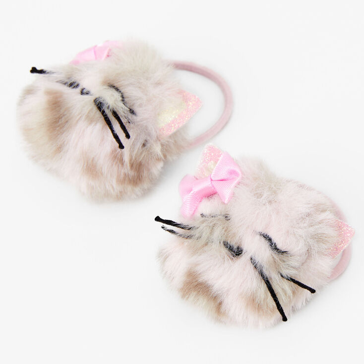 Claire&#39;s Club Cat Pom Hair Ties - 2 Pack,