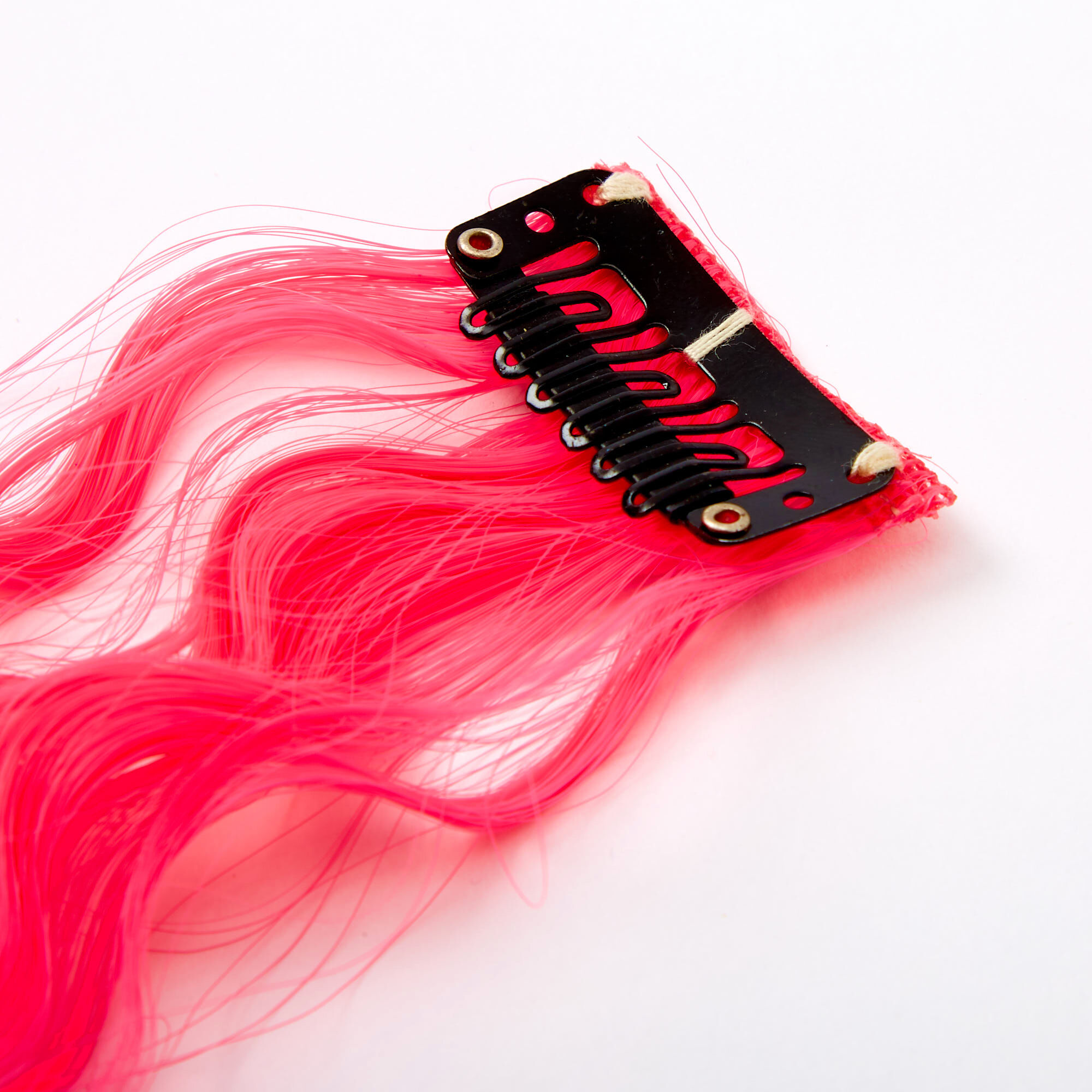 ombre faux hair clip in extensions - pink, 2 pack