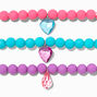 Claire&#39;s Club Matte Jewel Tone Beaded Stretch Bracelets - 3 Pack,