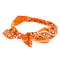 Claire&#39;s Club Knotted Bow Paisley Headwrap - Orange,