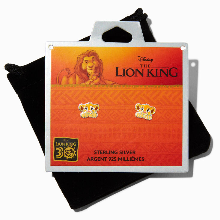 Disney The Lion King Baby Simba Sterling Silver Stud Earrings,