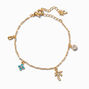 JAM + RICO x Claire&#39;s 18k Yellow Gold Plated Tropical Charm Bracelet,