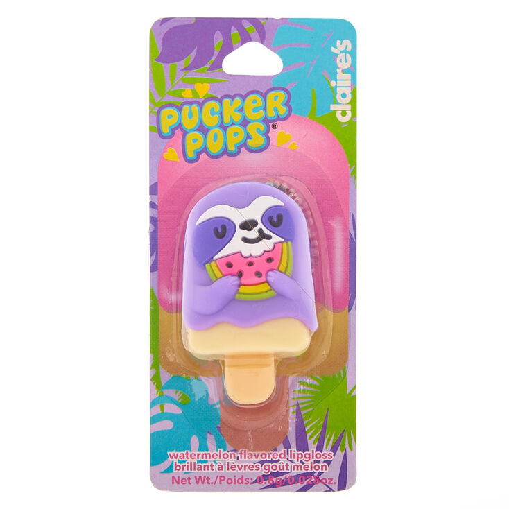 Pucker Pops Sloth Lip Gloss - Watermelon,