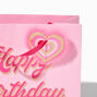 Happy Birthday Pink Heart Gift Bag - Medium,