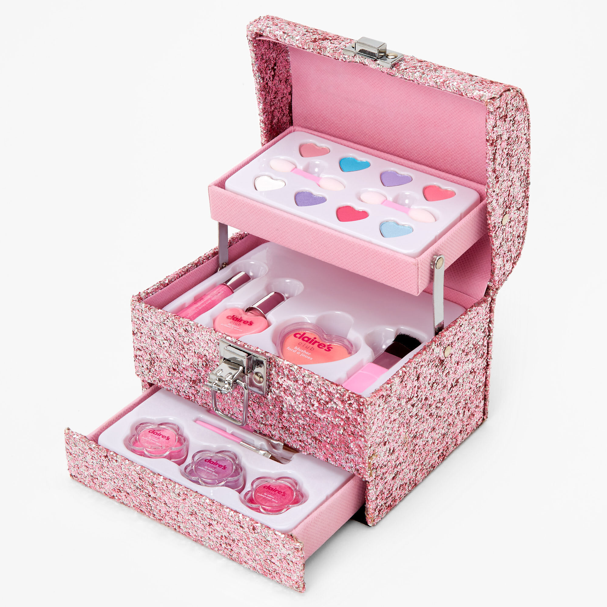 Claire's Club Pink Glitter Mini Makeup Set Mega Case,