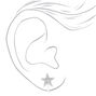 Silver Star Clip On Earrings,