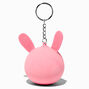 Pink Bunny Stress Ball Keychain,