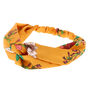 Floral Twisted Headwrap - Mustard,