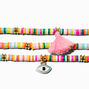 Claire&#39;s Club Fimo Clay Rainbow Tassel Stretch Bracelets - 3 Pack,