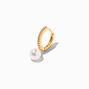 Gold-tone 20G Crystal Faux Pearl Cartilage Clicker Earring,