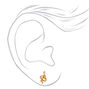C LUXE by Claire&#39;s 18k Yellow Gold Plated Crystal Snake Stud Earrings,