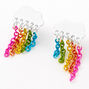 Rainbow Chain Cloud Stud Earrings,