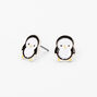 Silver Penguin Stud Earrings,