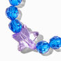 Claire&#39;s Club Purple Star Blue Beaded Stretch Bracelet,