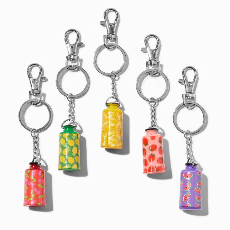 Fruit Bottle Best Friends Keychains - 5 Pack,