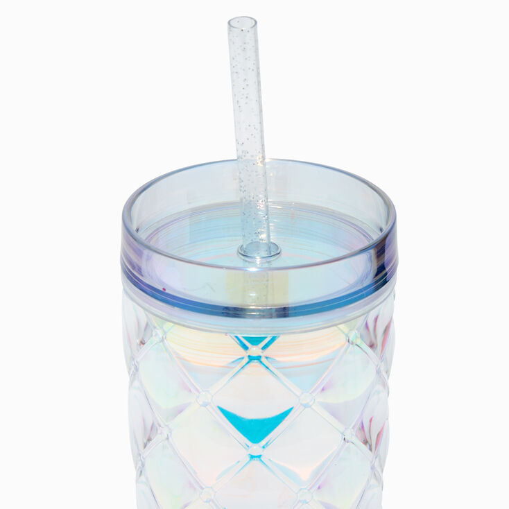 Holographic Quilted-Design Tumbler,