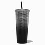 Silver &amp; Black Ombre Studded Tumbler,