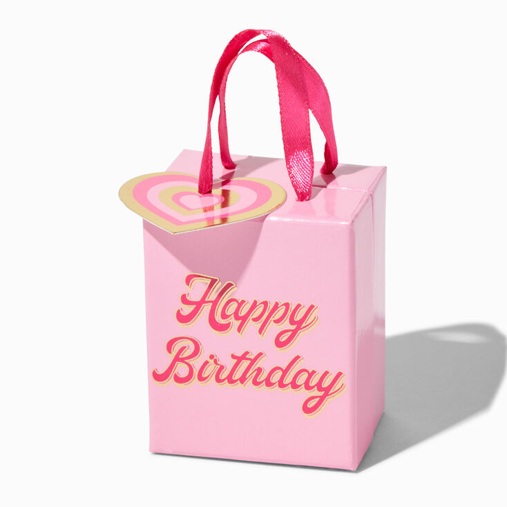 Happy Birthday Pink Heart Earring Gift Box,