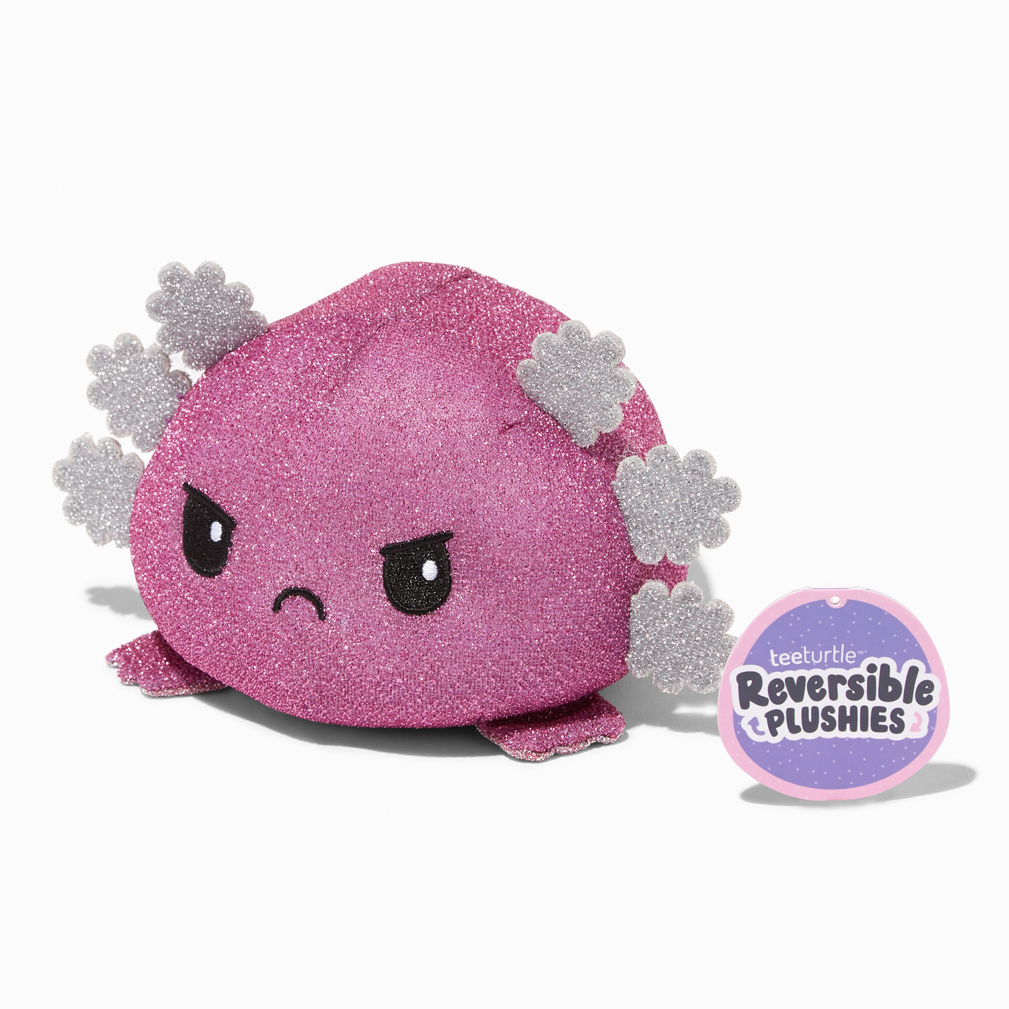 TeeTurtle™ Reversible Plushmates Pink & Purple Axolotl,