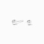 C LUXE by Claire&#39;s Sterling Silver 3MM Ball Stud Earrings,