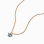 Gold-Tone Butterfly Birthstone Pendant Necklace - March,